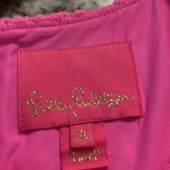 Lilly Pulitzer Lace knit pink dress. size xl - Picture 5 of 5